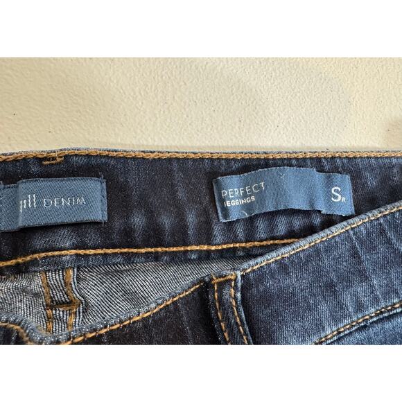 J. Jill Denim Perfect Leggings pull on elastic waist pockets blue jeans Sz S - Picture 7 of 9